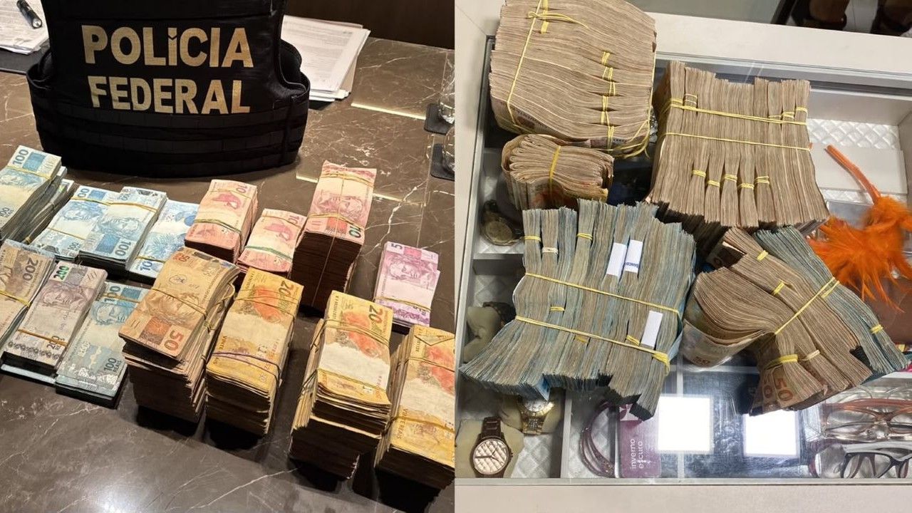 PF apreendeu dinheiro em espécie durante cumprimento de mandados de busca na operação Sem Desconto | Divulgação/Polícia Federal