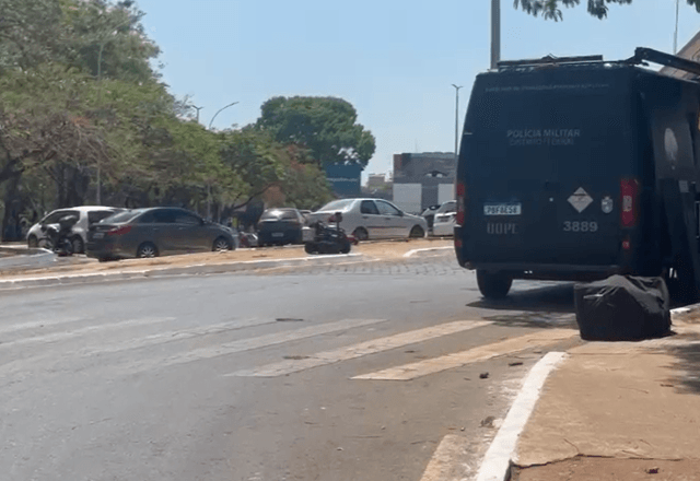 PMDF acredita que conteúdo possa se tratar de um explosivo, mas autoridades ainda aguardam resultado da perícia da Polícia Civil para confirmar informação | SBT/João Gabriel Freitas