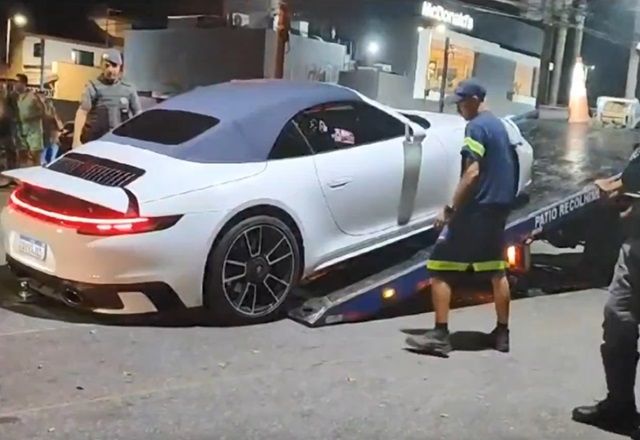 Influenciador tem carro de luxo apreendido após disputa de racha