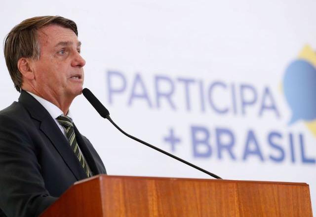Jair Bolsonaro discursando no Palácio do Planalto. Foto: Alan Santos/PR