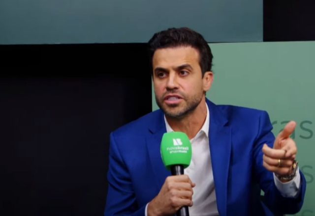 Pablo Marçal (PRTB) é entrevistado pelo SBT News, em parceria com a Rádio Nova Brasil | Reprodução/SBT