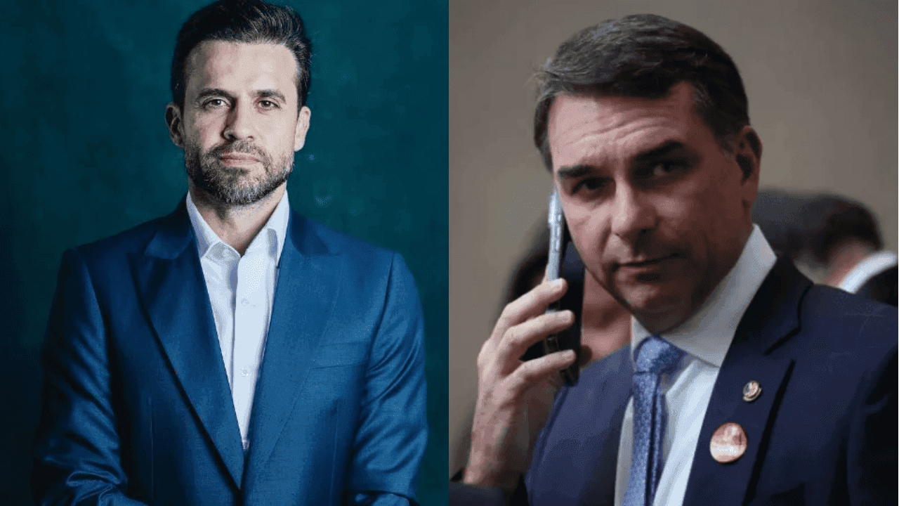 Flávio Bolsonaro convida Marçal para possível governo Flávio Bolsonaro convida Marçal para possível governo