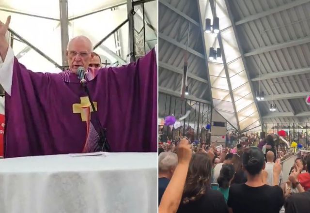 Padre Júlio Lancellotti faz primeira missa após proibição da Arquidiocese de SP | Reprodução/Redes Sociais
