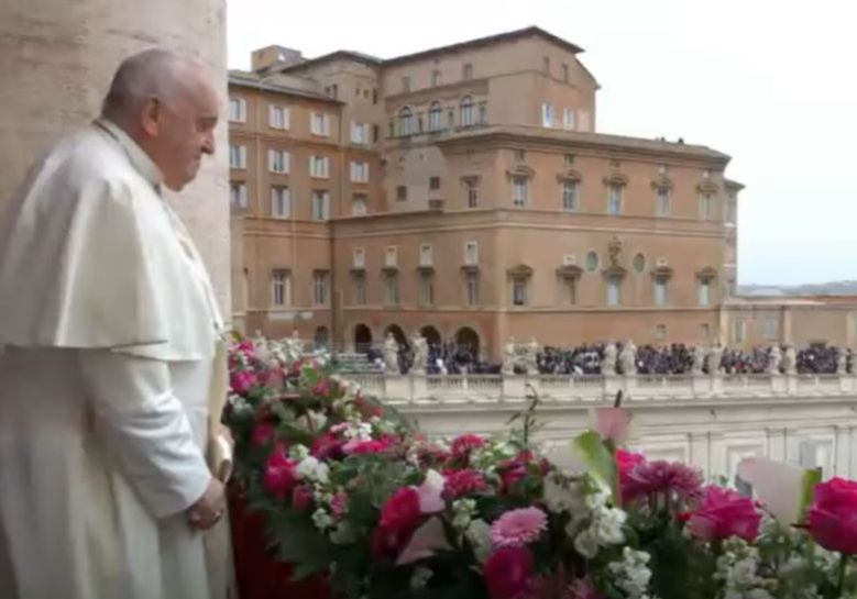 Papa Francisco durante Domingo de Páscoa | Reprodução