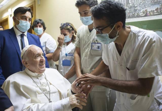 Papa Francisco no hospital Gemelli em Roma
