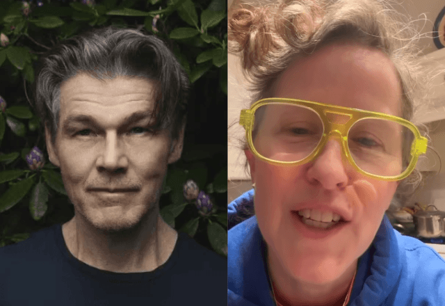 À direita, o músico e cantor Morten Harket; à esquerda, a maquiadora Molly Stern | Freepik