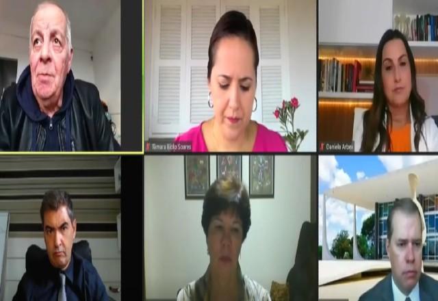 Participantes na live de homenagem