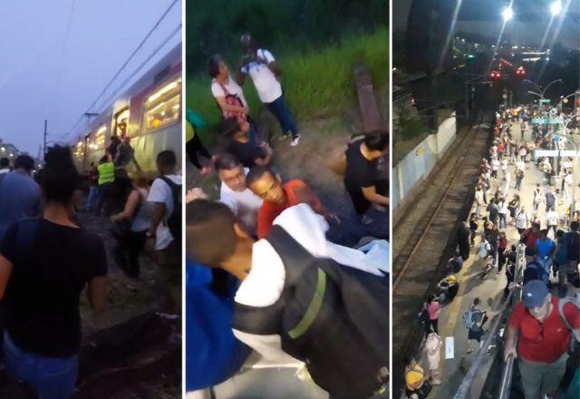 Passageiros tiveram de andar ao lado dos trilhos