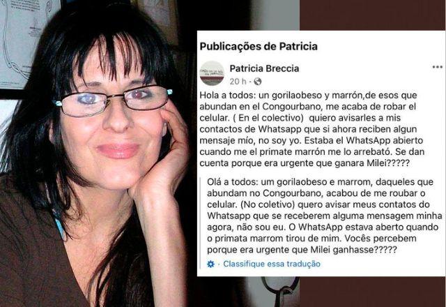 Patricia Breccia postou sobre roubo de celular