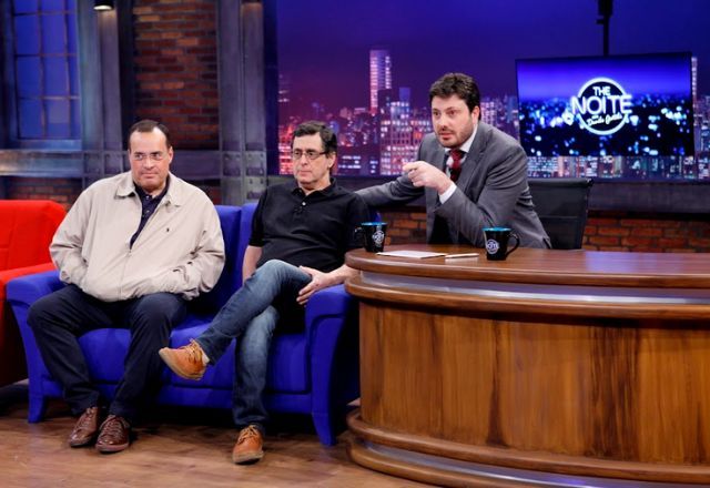 Paulo Soares e Antero Greco no The Noite | Foto:  Lourival Ribeiro/SBT