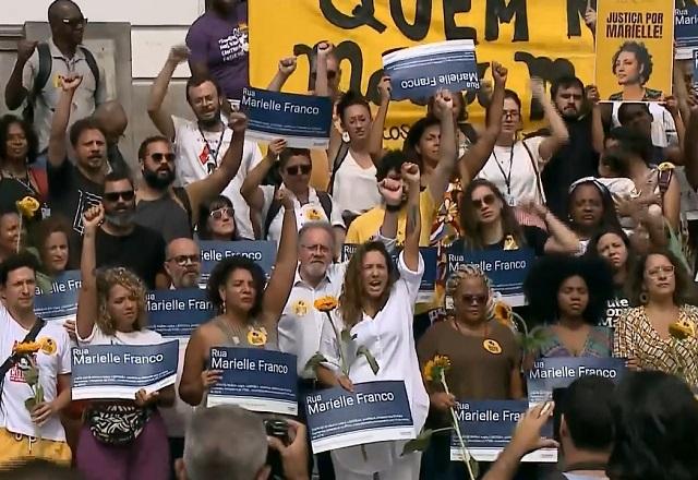 Manifestações lembram cinco anos sem Marielle Franco e Anderson Gomes Manifestações lembram cinco anos sem Marielle Franco e Anderson Gomes