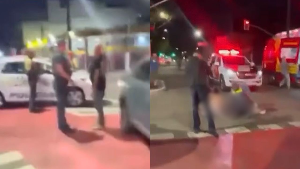 Policial civil é preso após atropelar mãe e filhos em SP. | Reprodução/SBT