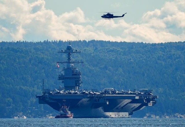 Porta-aviões Gerald R. Ford | 17/09/2025/NTB/Lise Aserud via Reuters