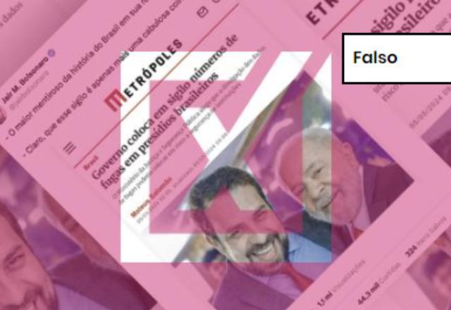 Post de Bolsonaro usa montagem com foto de Lula e Boulos em reportagem sobre presídios | Projeto Comprova
