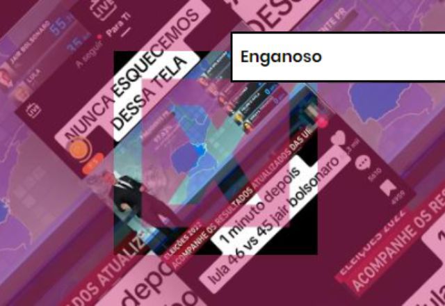 ENGANOSO: Post usa captura de tela fora de contexto para alegar que houve fraude nas eleições de 2022