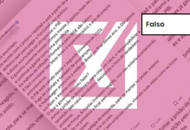 Post usa dados falsos sobre PIB e inflação e inventa fala de Haddad sobre impossibilidade de pagar funcionalismo | Projeto Comprova