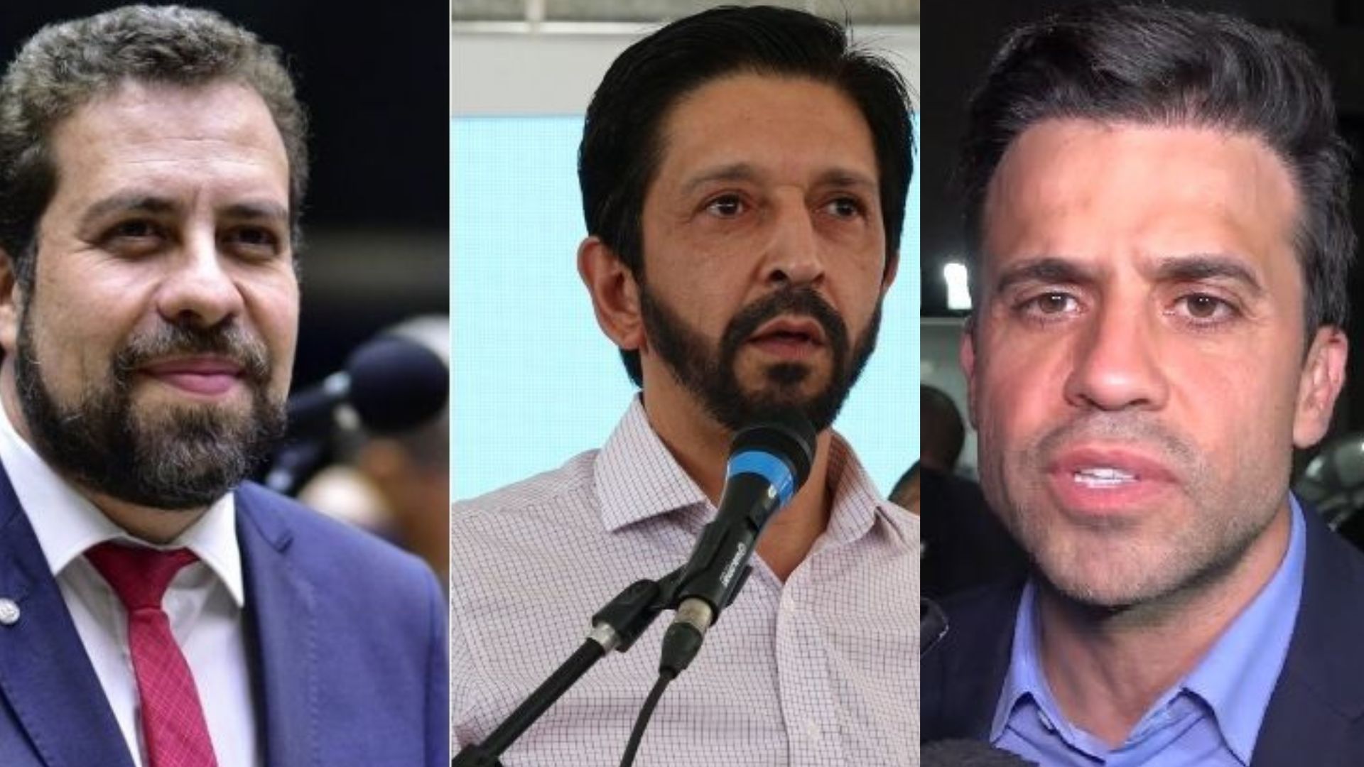 Boulos, Nunes e Marçal lideram pesquisas pela prefeitura | Montagem/SBT News