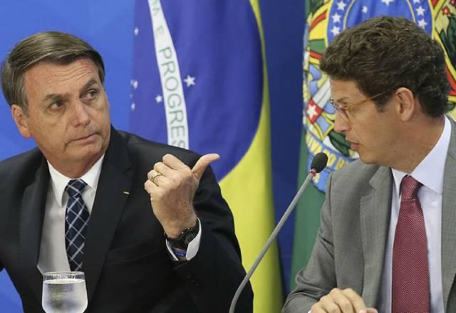 Presidente Jair Bolsonaro e Ministro do Meio Ambiente Ricardo Salles