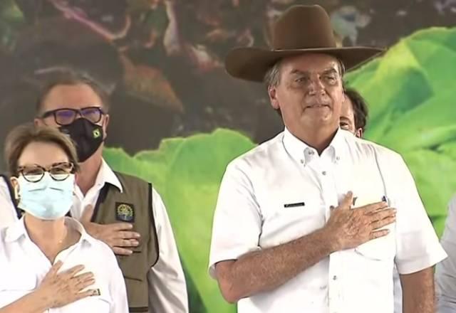 Presidente Jair Bolsonaro e ministra da Agricultura Tereza Cristina