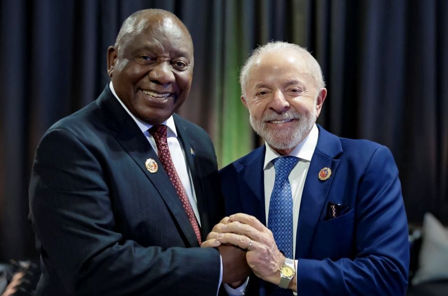 Lula se reúne com presidente da África do Sul, Cyril Ramaphosa, nesta segunda (9)