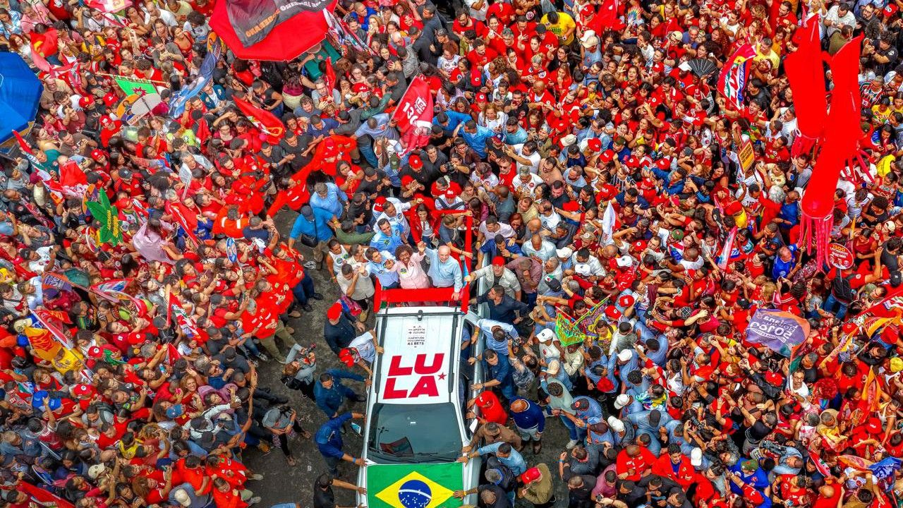 Presidente Lula (PT) em comício no centro do Rio de Janeiro | Divulgação/Ricardo Stuckert/PR