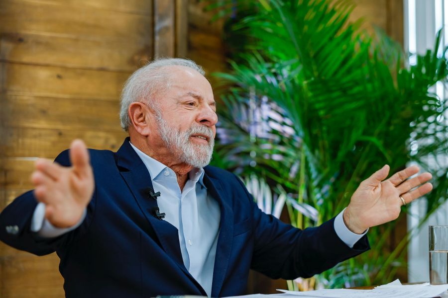 Presidente Lula (PT) em entrevista à TV Aratu, afiliada do SBT em Salvador | Divulgação/Ricardo Stuckert/PR
