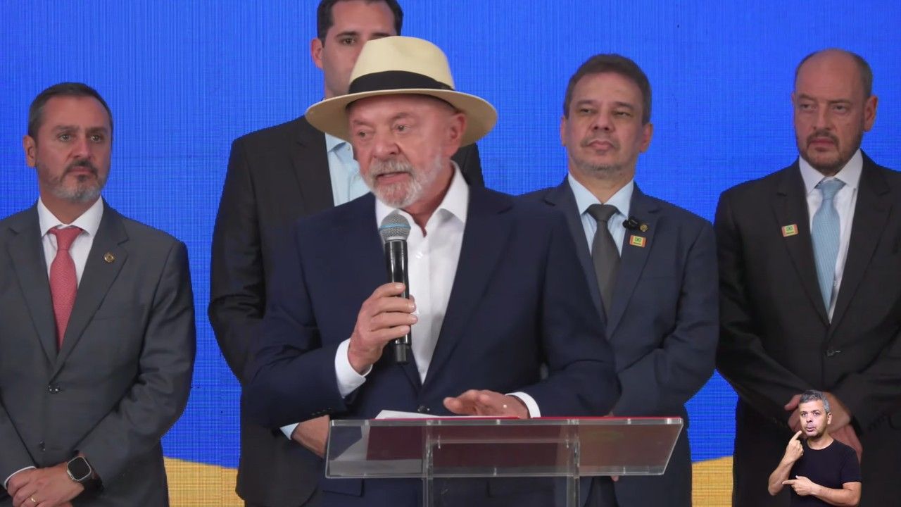 Presidente Lula (PT) faz discurso em cerimônia sobre segurança pública no Rio de Janeiro | Reprodução/YouTube
