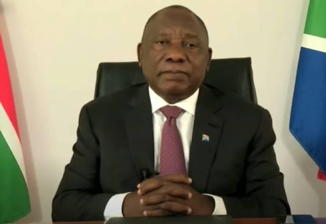 Presidente da África do Sul, Matamela Cyril Ramaphosa na Cúpula do Clima | reprodução YouTube