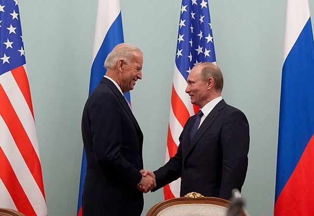 Presidente dos Estados Unidos, Joe Biden, e presidente da Rússia, Vladimir Putin