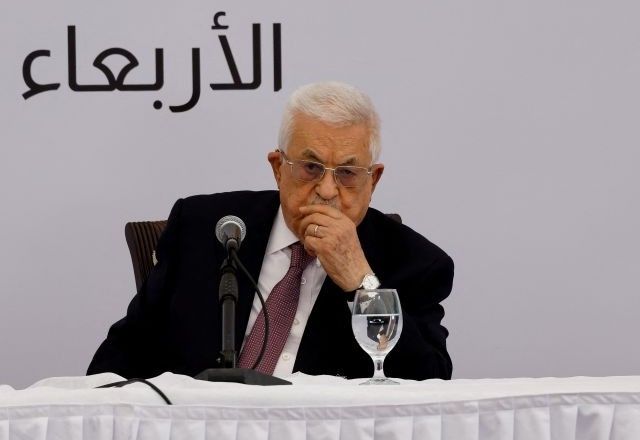Presidente palestino Mahmoud Abbas em Ramallah | 14/5/2025/Reuters/Mohammed Torokman