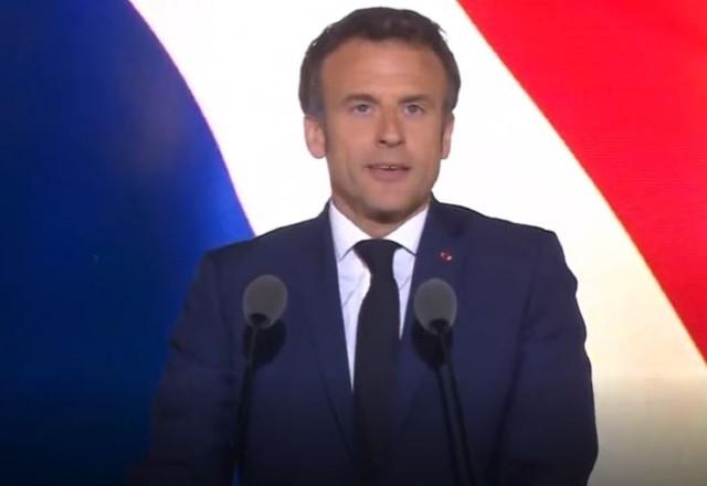 Presidente reeleito Emmanuel Macron