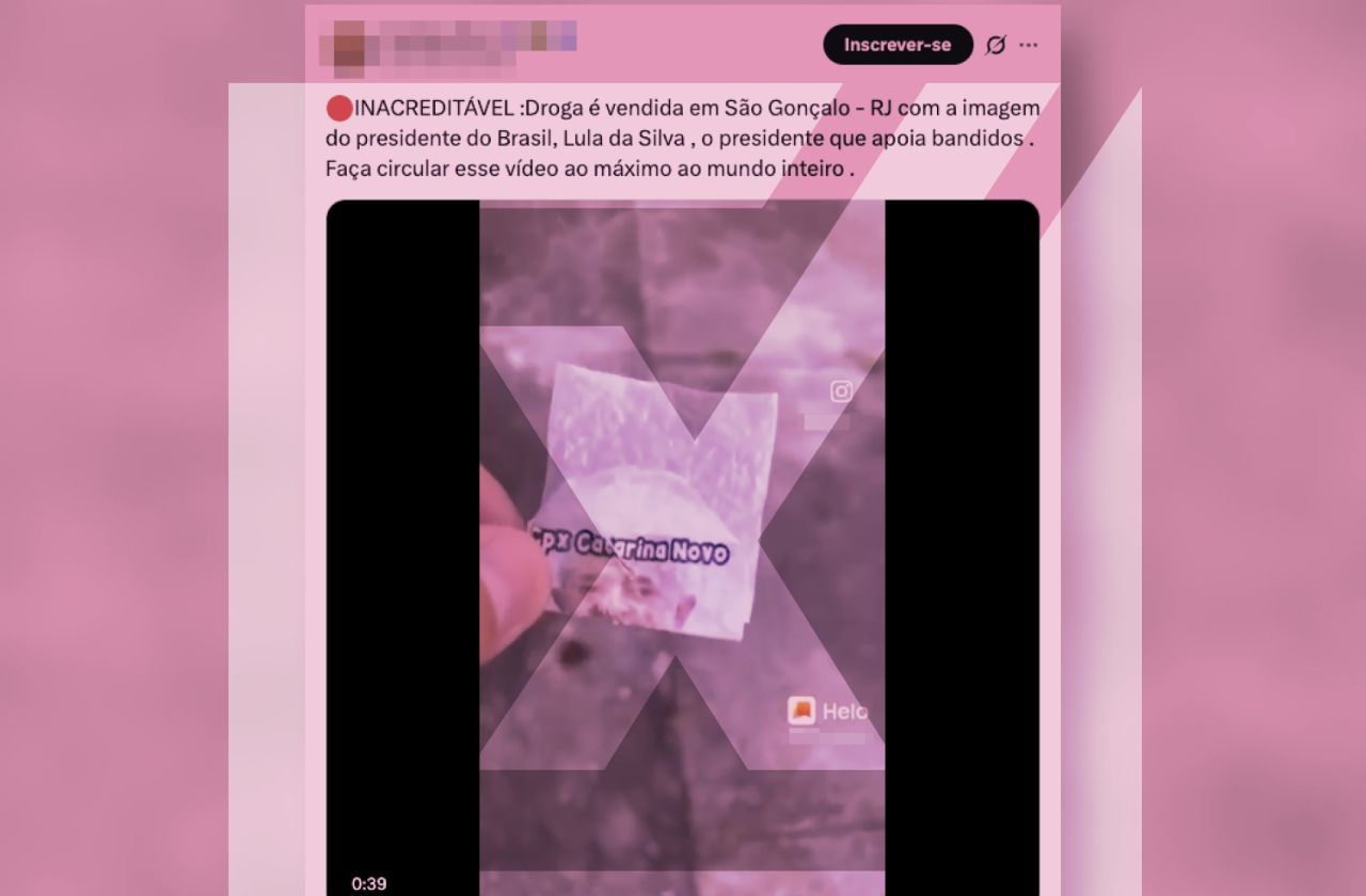 Vídeo com foto de Lula em pacote de droga é antigo e segue tática comum do tráfico Vídeo com foto de Lula em pacote de droga é antigo e segue tática comum do tráfico