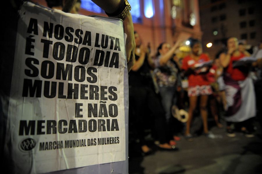 Protesto na Marcha Mundial das Mulheres | Divulgação/Fernando Frazão/Agência Brasil