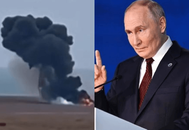 Putin se desculpa por acidente aéreo no Cazaquistão | Reprodução/Kristina Kormilitsyna (”Rossiya Segodnya“)
