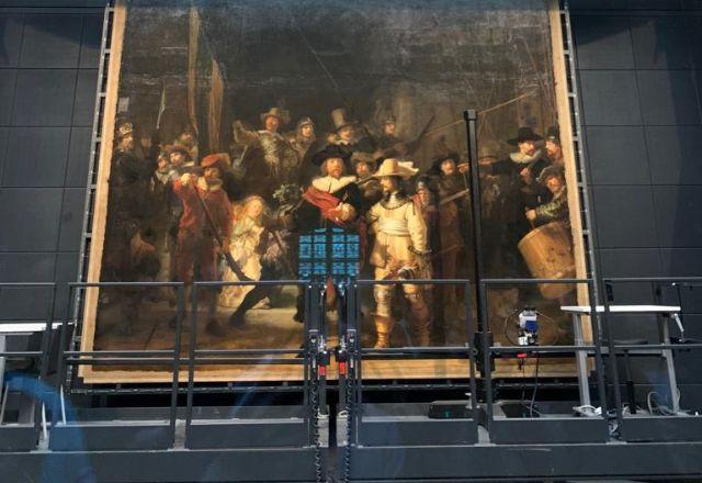 Quadro A Ronda Noturna, criado pelo pintor holandês Rembrandt van Rijn