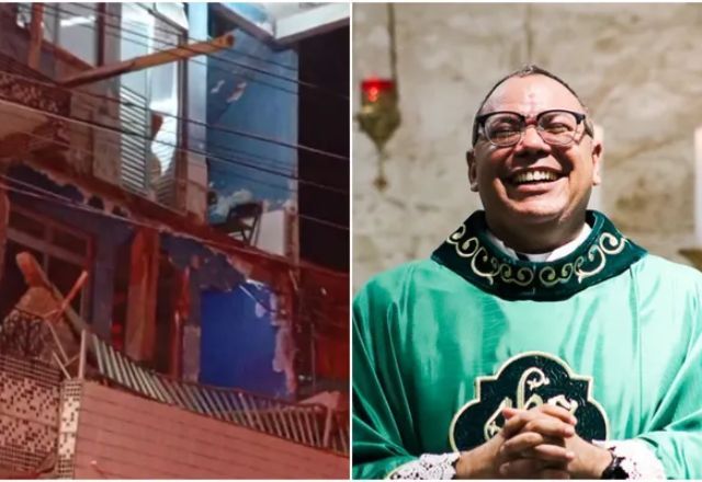 O padre Carlos Augusto, da Paróquia Santos Cosme e Damião, em Salvador | Foto: Reprodução/redes sociais