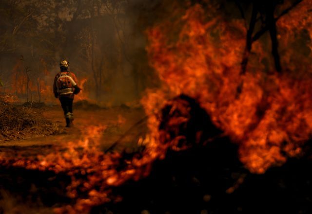 Incêndio no Distrito Federal. Foto: Marcelo Camargo/Agência Brasil