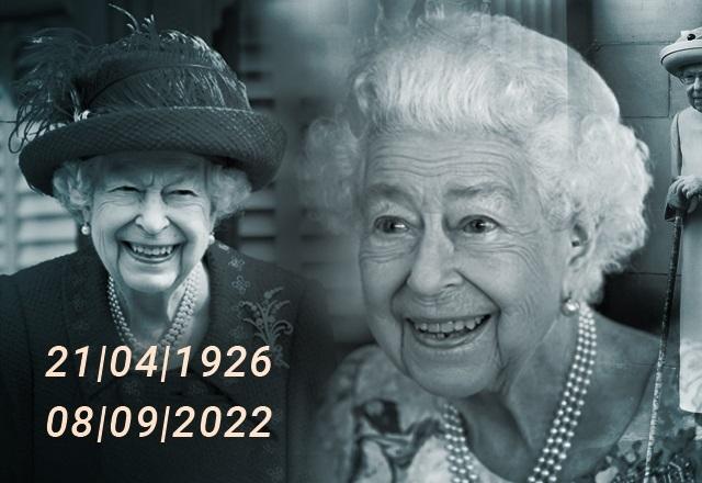 Rainha Elizabeth II em diferentes momentos, em montagem (Reprodução)