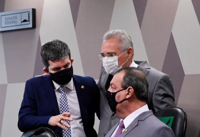 Randolfe Rodrigues, Omar Aziz e Renan Calheiros