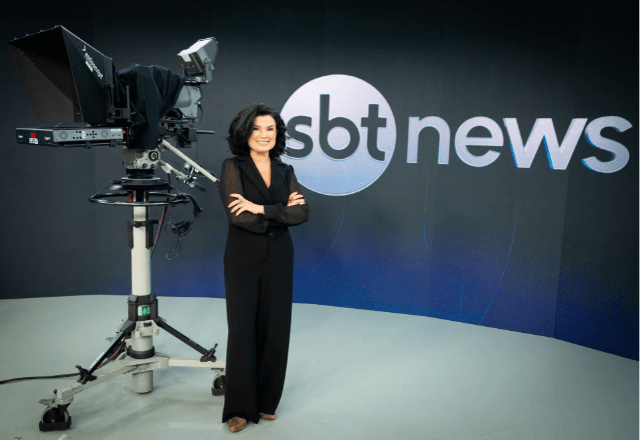 Raquel Landim nos preparativos para o lançamento do SBT News | Lourival Ribeiro/SBT