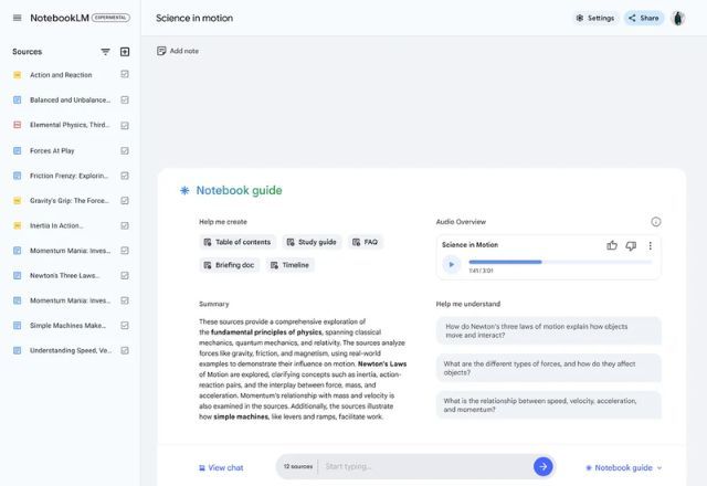 Recurso Audio Overview é como um podcast que apresenta os dados do documento de estudo arquivado no sistema | Divulgação/Google