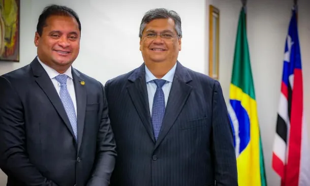 Senador Weverton ao lado do ministro Flávio Dino | Reprodução/Redes Sociais
