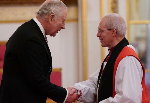 Rei Charles III e o Arcebispo da Cantuária, Justin Welby