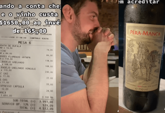 Jovens se enganaram ao pedir vinho português em restaurante na Bahia | Reprodução/Tik Tok
