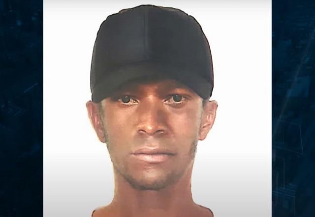 Retrato falado de suspeito de matar corretor em São Paulo (SP)