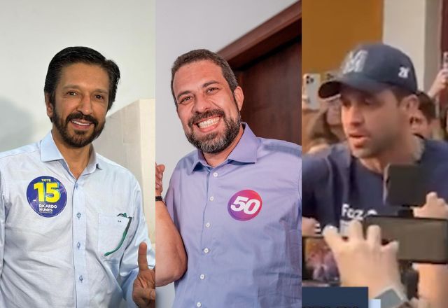 Ricardo Nunes (MDB), Guilherme Boulos (PSOL) e Pablo Marçal (PRTB) votam em São Paulo