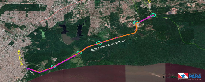 Projeto da Avenida da Liberdade | Divulgação/Secretaria de Transportes do Pará