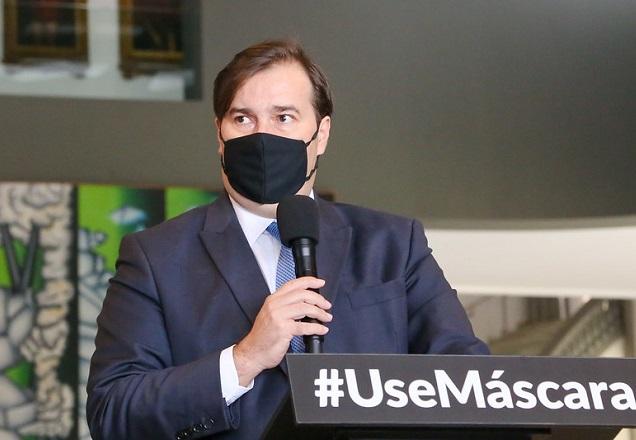 Rodrigo Maia, presidente da Câmara dos Deputados, em entrevista coletiva