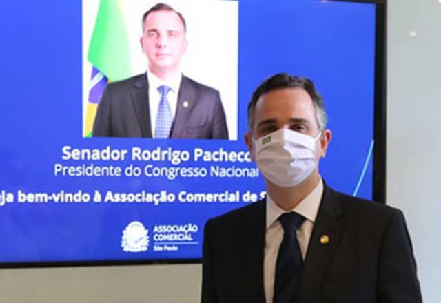 Rodrigo Pacheco, presidente do Senado na ACSP