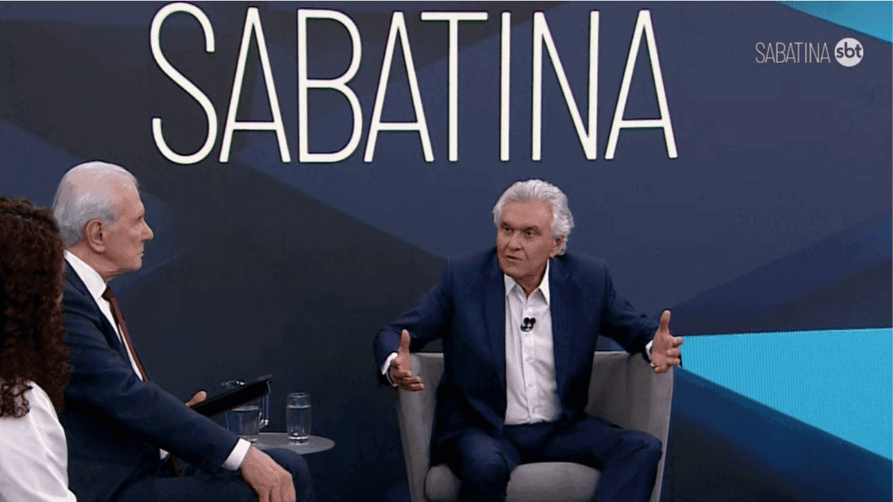 Imagem da notícia: Sabatina SBT: Caiado ataca Lula e Flávio e se diz agro raiz Imagem da notícia: Sabatina SBT: Caiado ataca Lula e Flávio e se diz agro raiz